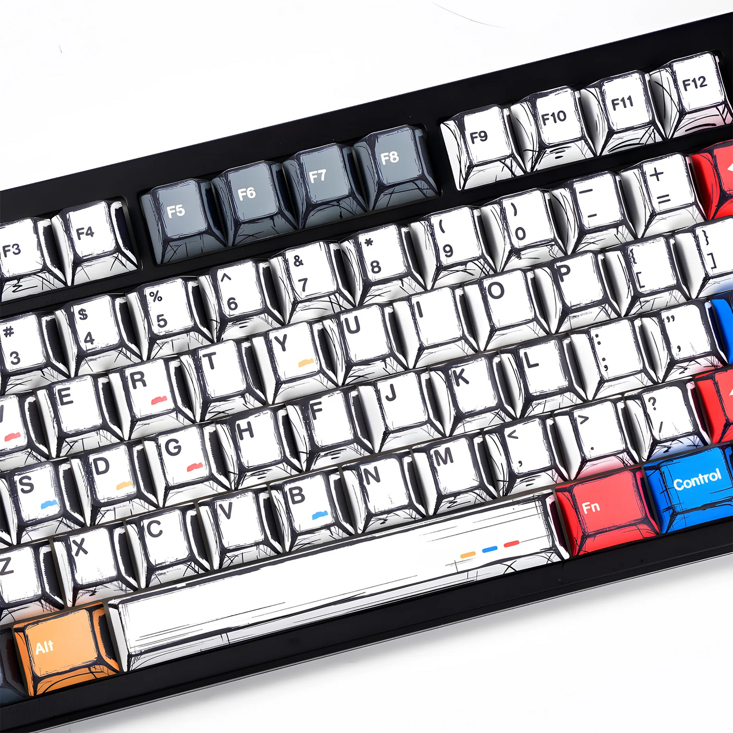 Qube Comic Theme Illuminated Keycap Set