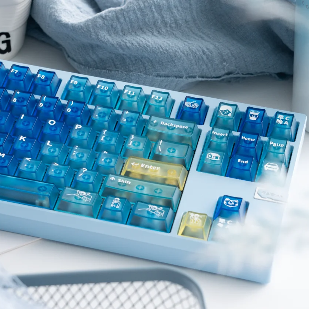 Qube Ocean Gradient Blue Mist Keycap Set