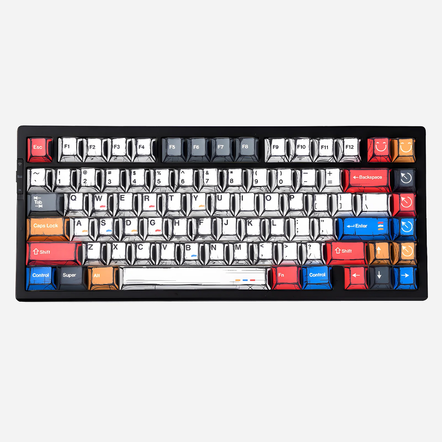 Qube Comic Theme Illuminated Keycap Set