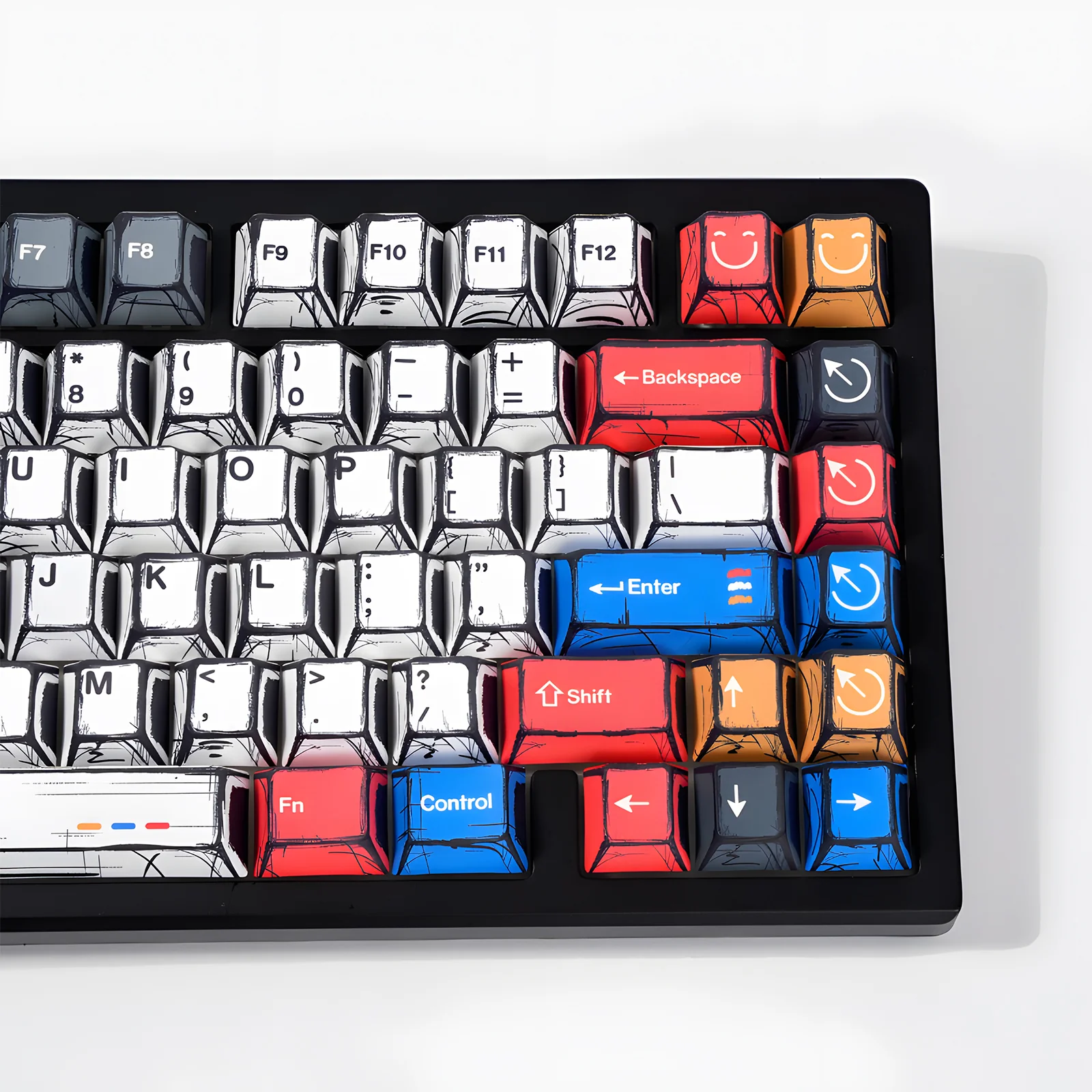 Qube Comic Theme Illuminated Keycap Set