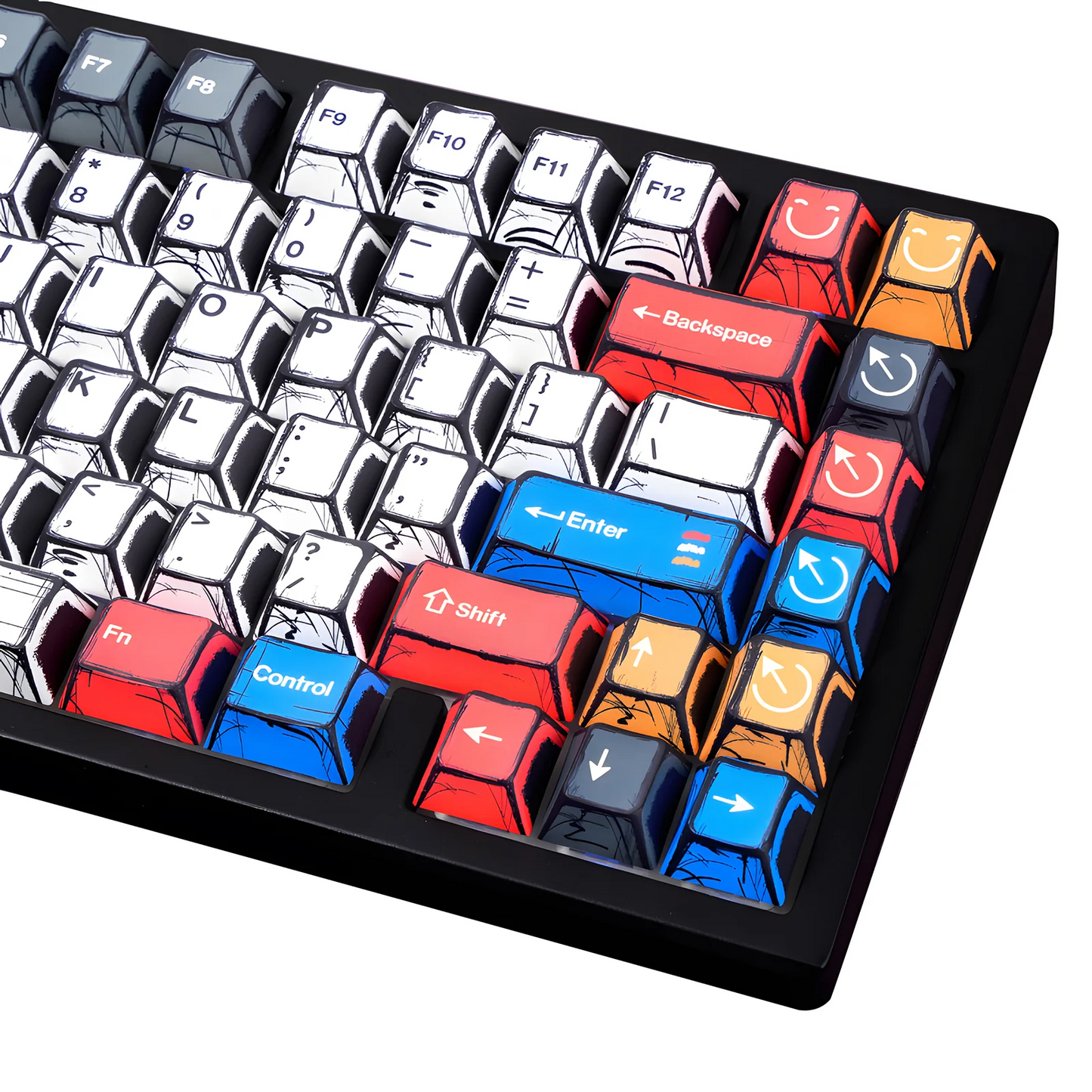 Qube Comic Theme Illuminated Keycap Set