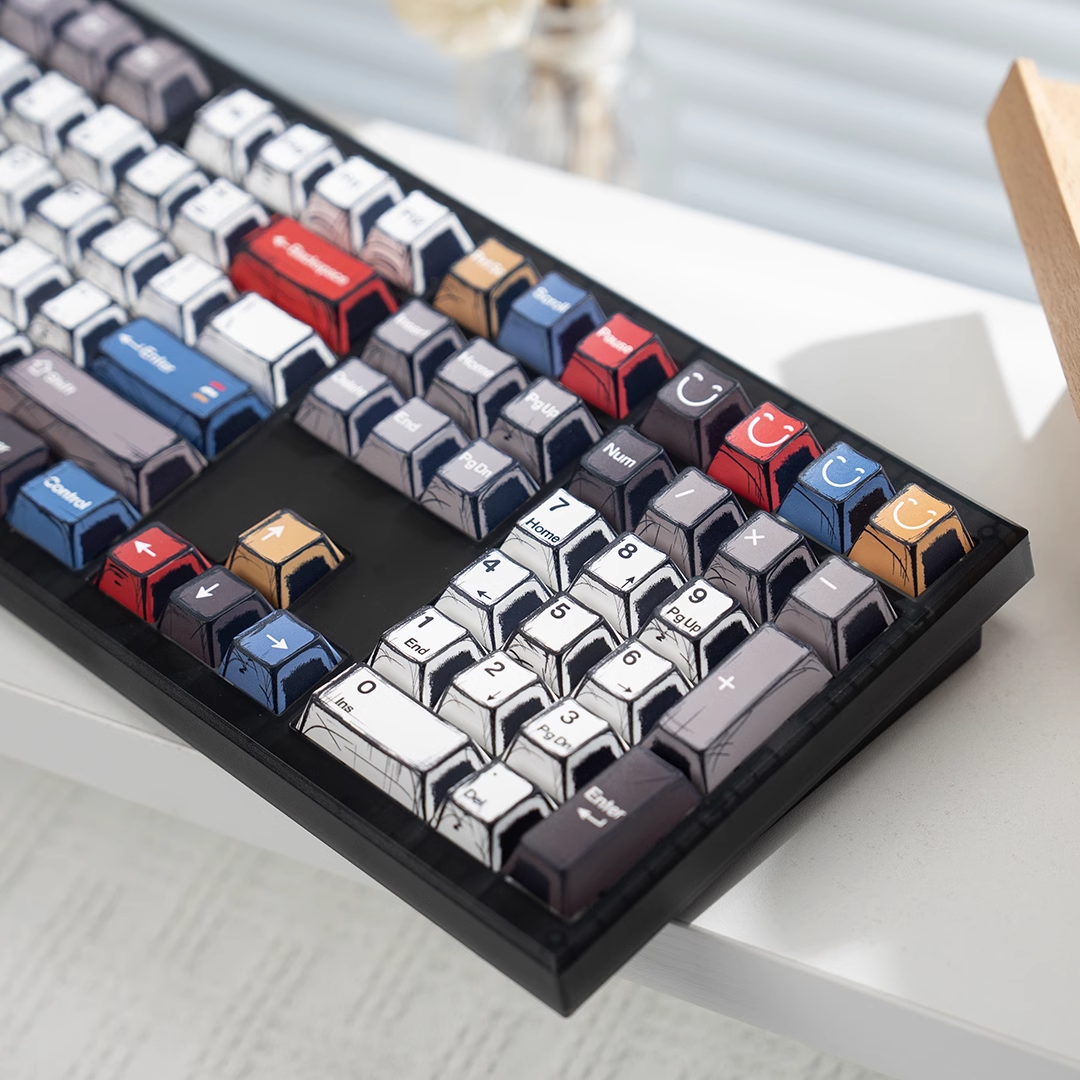 Qube Comic Theme Illuminated Keycap Set