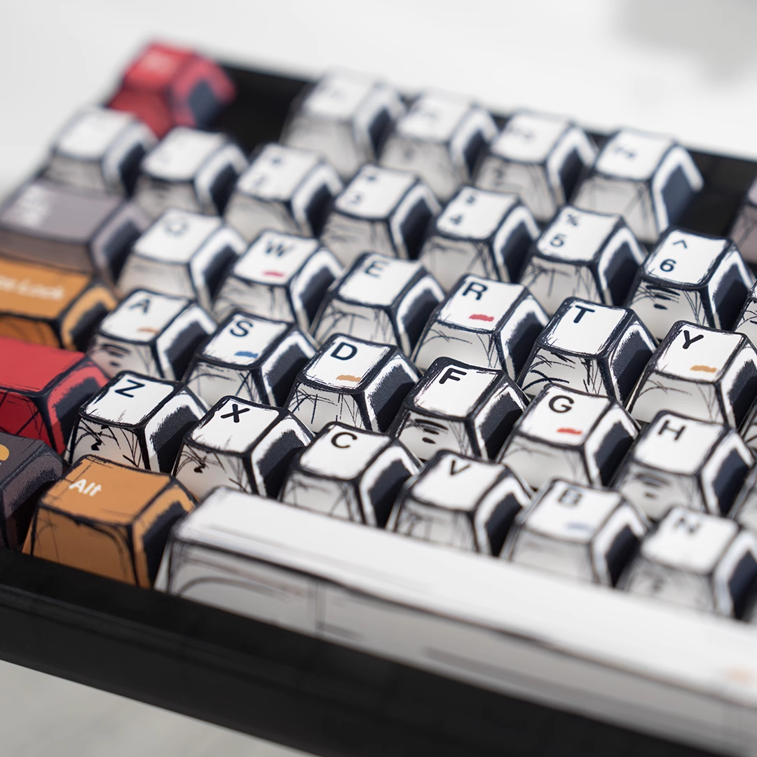 Qube Comic Theme Illuminated Keycap Set