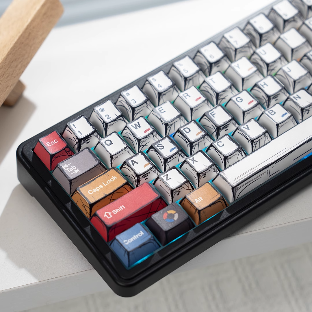 Qube Comic Theme Illuminated Keycap Set