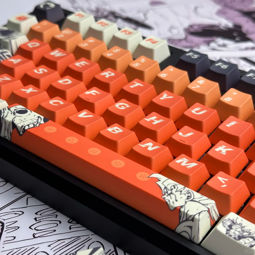 Dragon Ball Goku themed keycap set