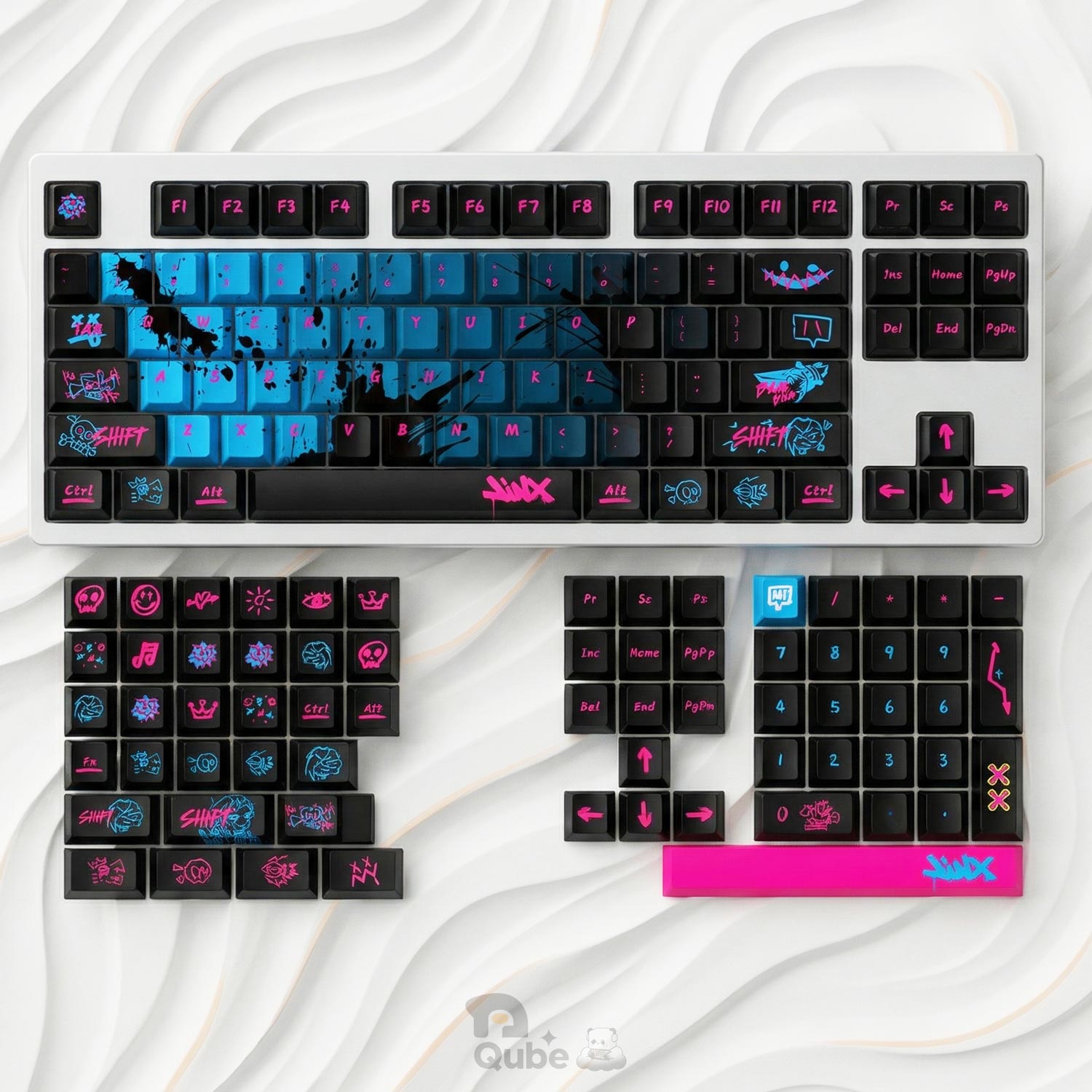 Qube Jinx Themed Keycap Set