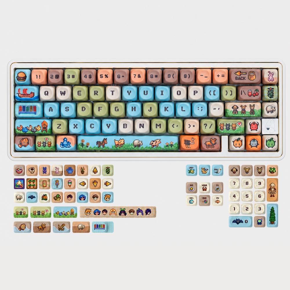 Qube Stardew Valley themed keycap set