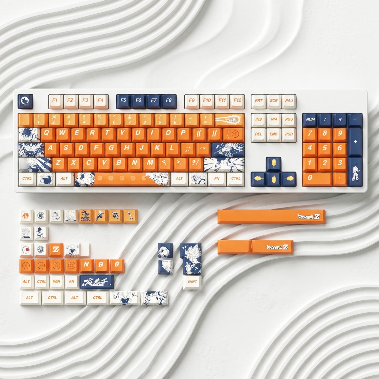 Dragon Ball Goku themed keycap set