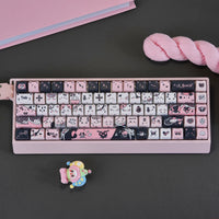 Black Cat Themed Keycap Set
