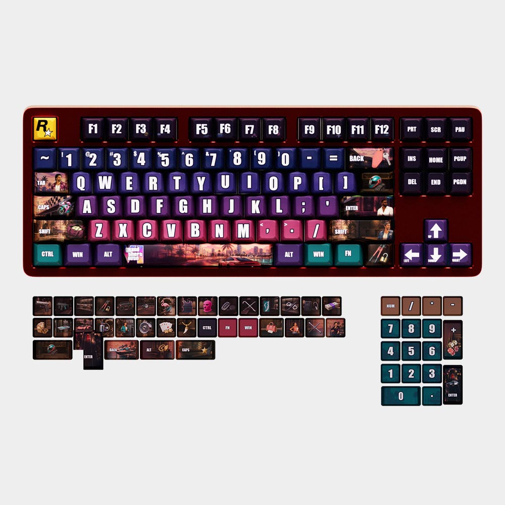 Grand Theft Auto VI Themed Keycap Set