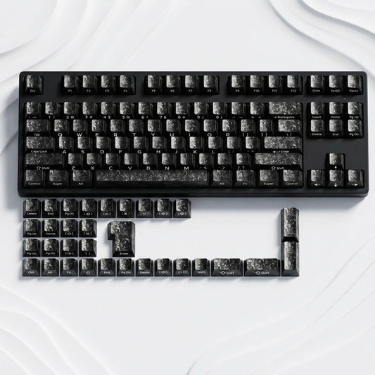 Qube Forged Carbon-Look Cherry Profile Keycaps Set 119-key