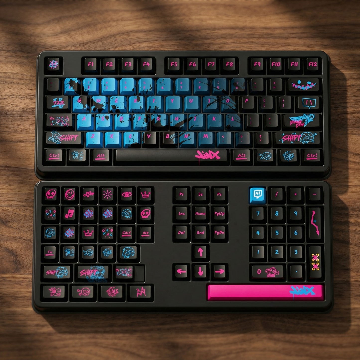 Qube Jinx Themed Keycap Set