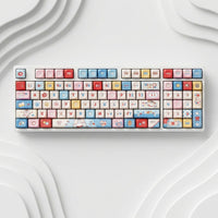 Qube Western Cat Cute Theme Keycaps