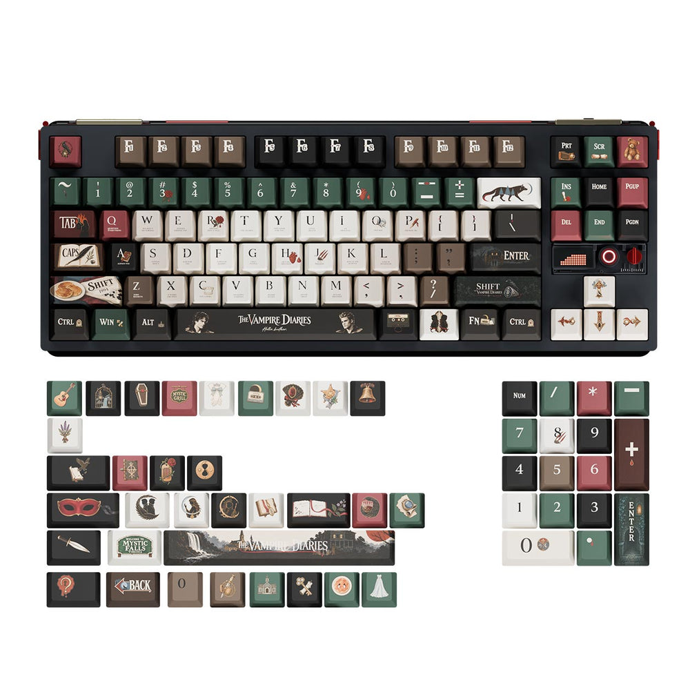 Qube The Vampire Diaries themed keycap set