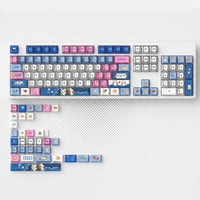 Comic book cowboy cat themed keycap set