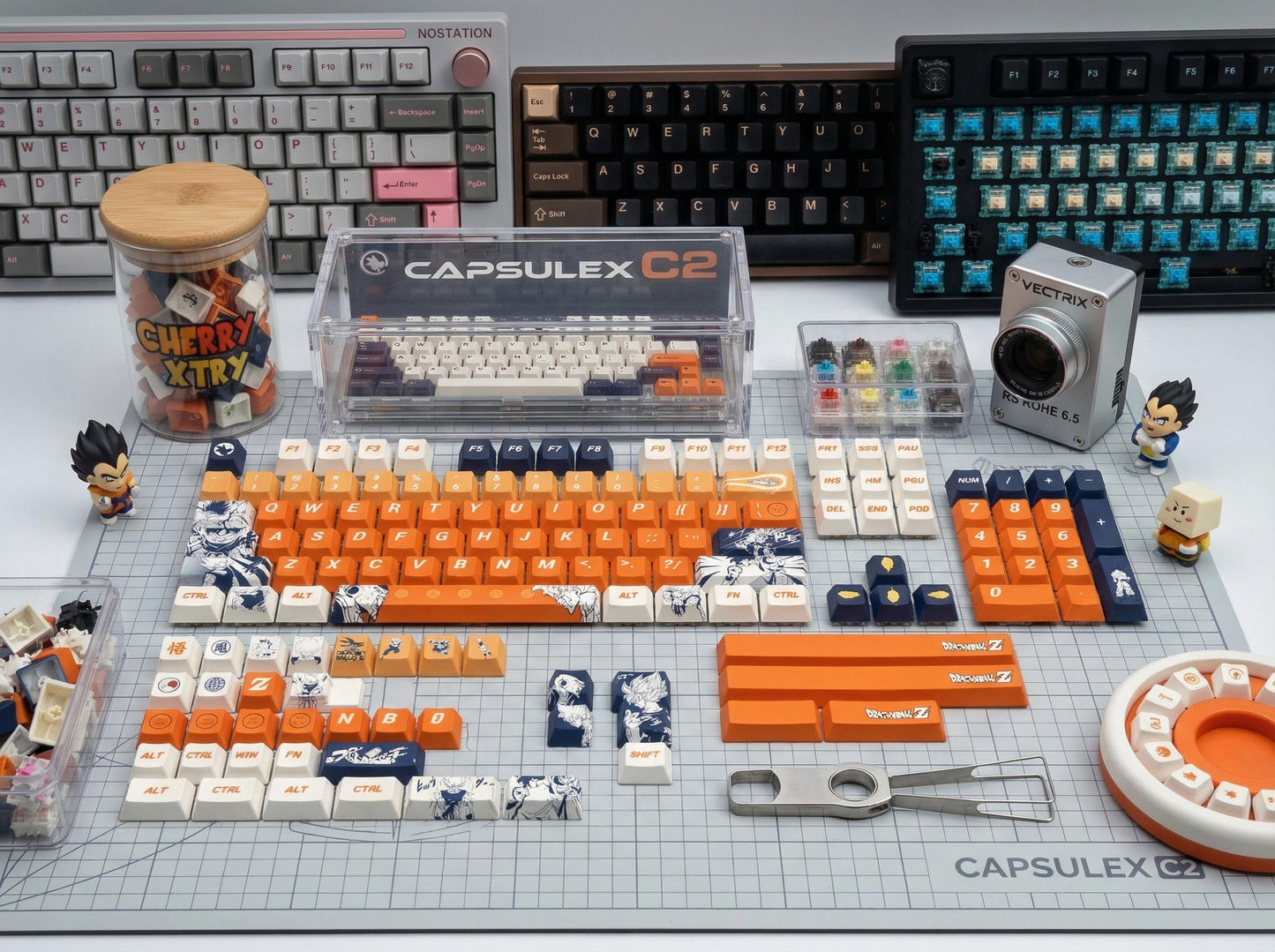 Dragon Ball Goku themed keycap set